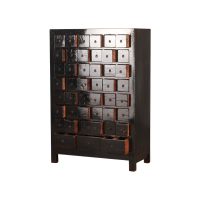 2022-015-O Antique Chinese wooden cabinet with drawers - open