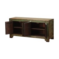 2022-143-R Chinese wooden cabinet with doors - open