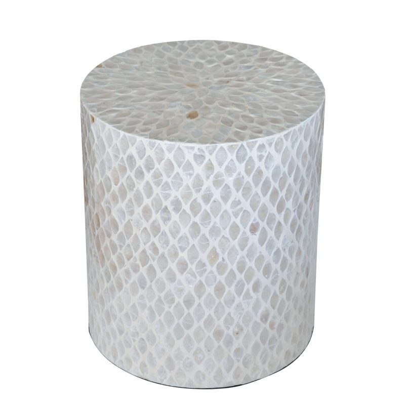 EV-85948 - Casablanca Capiz Drum Side Table