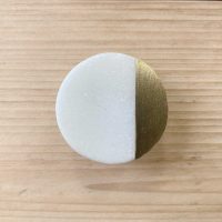 958NH-KNOB-MARBLE-BRASS