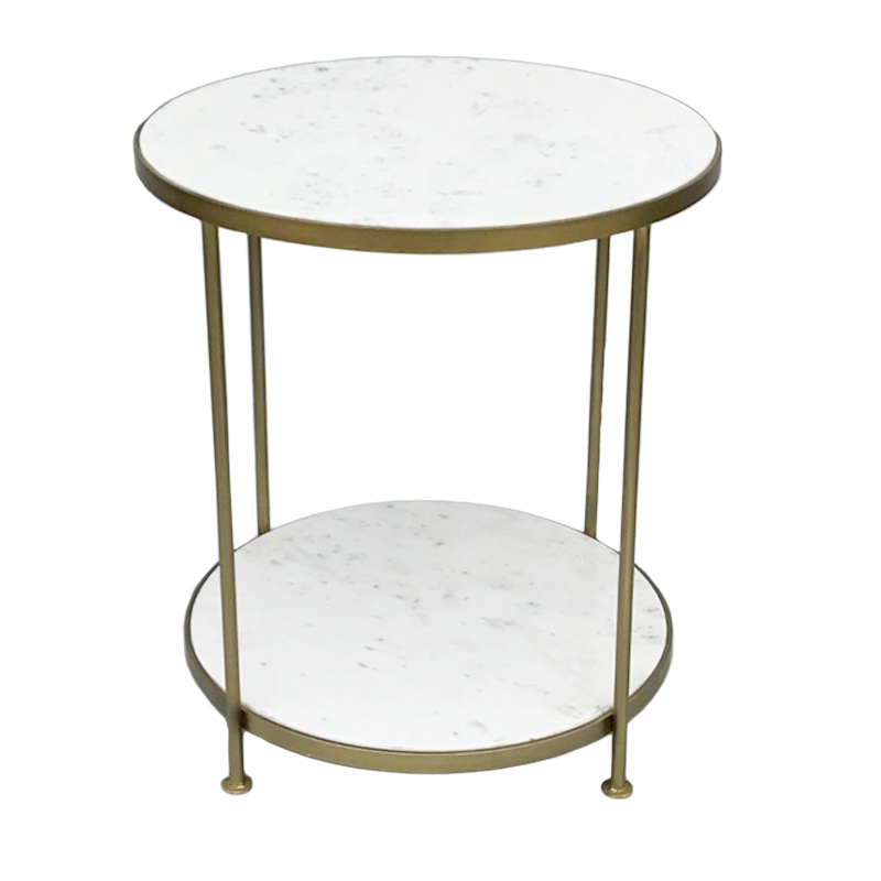 Varina Marble Side Table Brass Shack Homewares