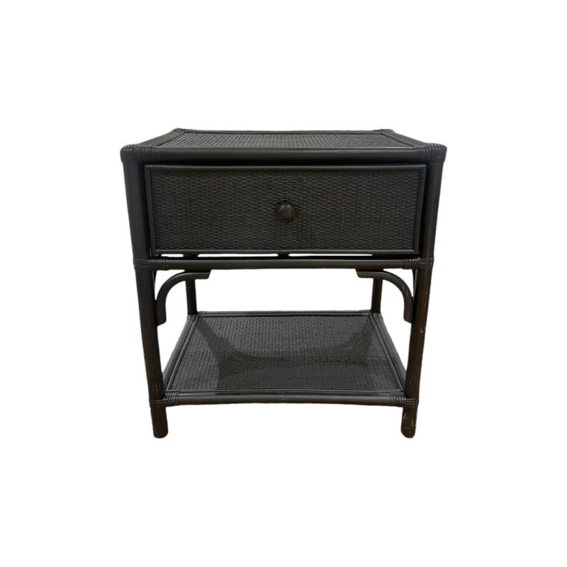 BLACK RAFFLES RATTAN OPEN BEDSIDE IMG1