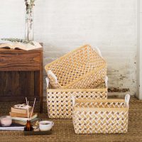 Bamboo Rectangular Basket 1