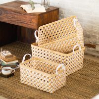 Bamboo Rectangular Basket 2