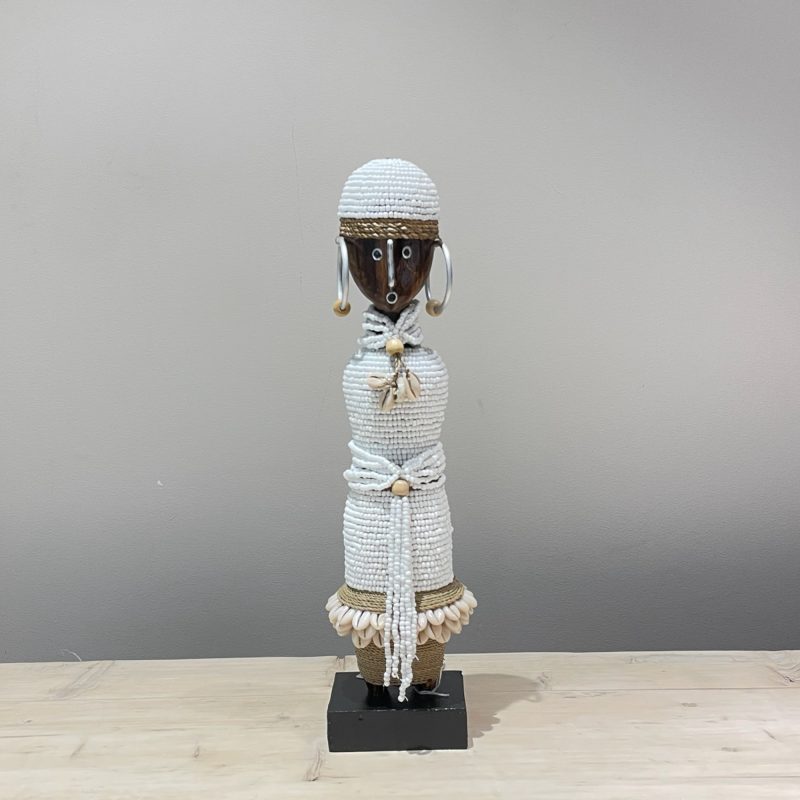 Beaded Doll White Front