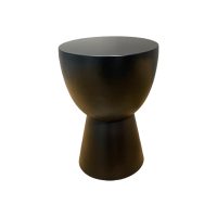 Bonham Black Drum Side Table Plain IMG1