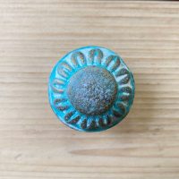 DC1202-KNOB-TURQUOISE-WASHED-FLOWER