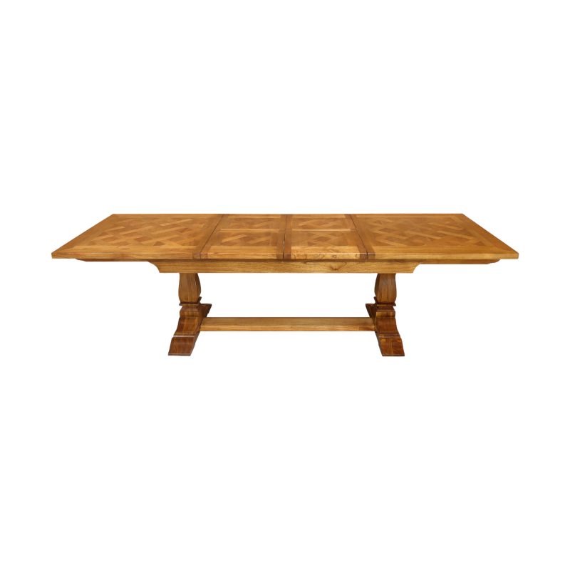 Deauville Extension Table Parquetry Toffee 210-310 GC03-210-TOF-PQ FRONT VIEW Full Extension 310