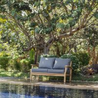 EI-202 Outdoor Teak Lanai 2 seat Lounge