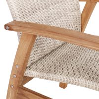 EI-6425 Balmoral Outdoor Teak Dining Chair Nat Wicker - Detail (1) EDIT