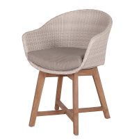 EI-6561 Maui Outdoor Teak Dining Chair - side edit