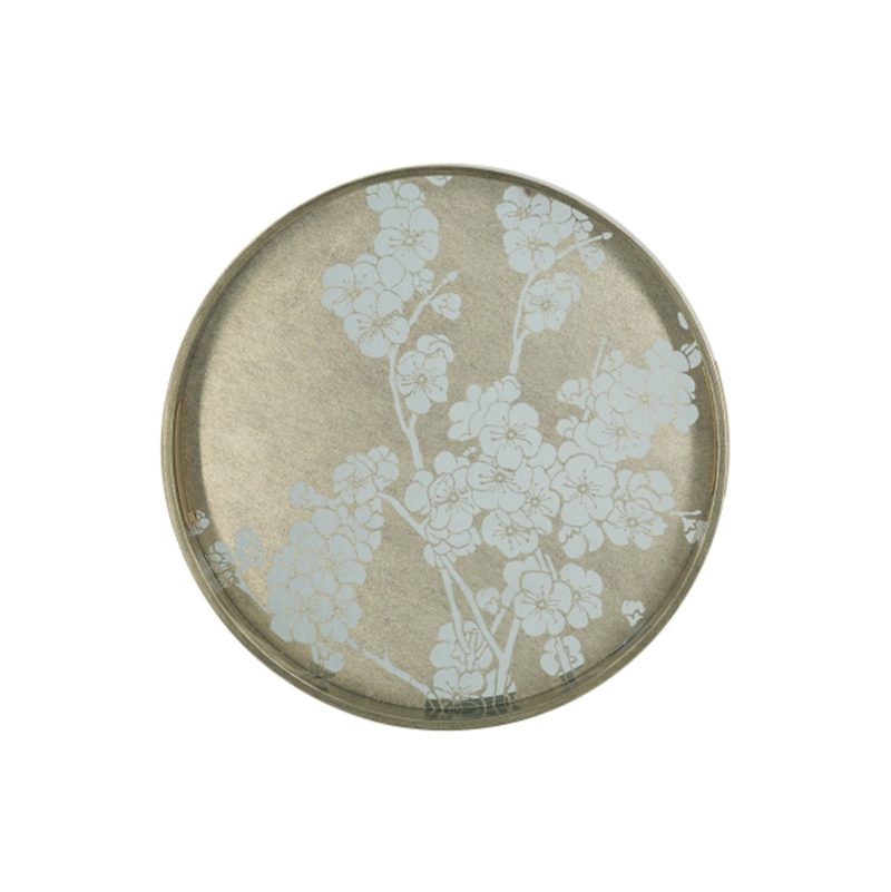 Gold Cherry Blossom Tray 3 SMALL