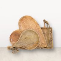 Heart platter timber rectangle timber paddle serving tray round timber paddle serving tray IMG1