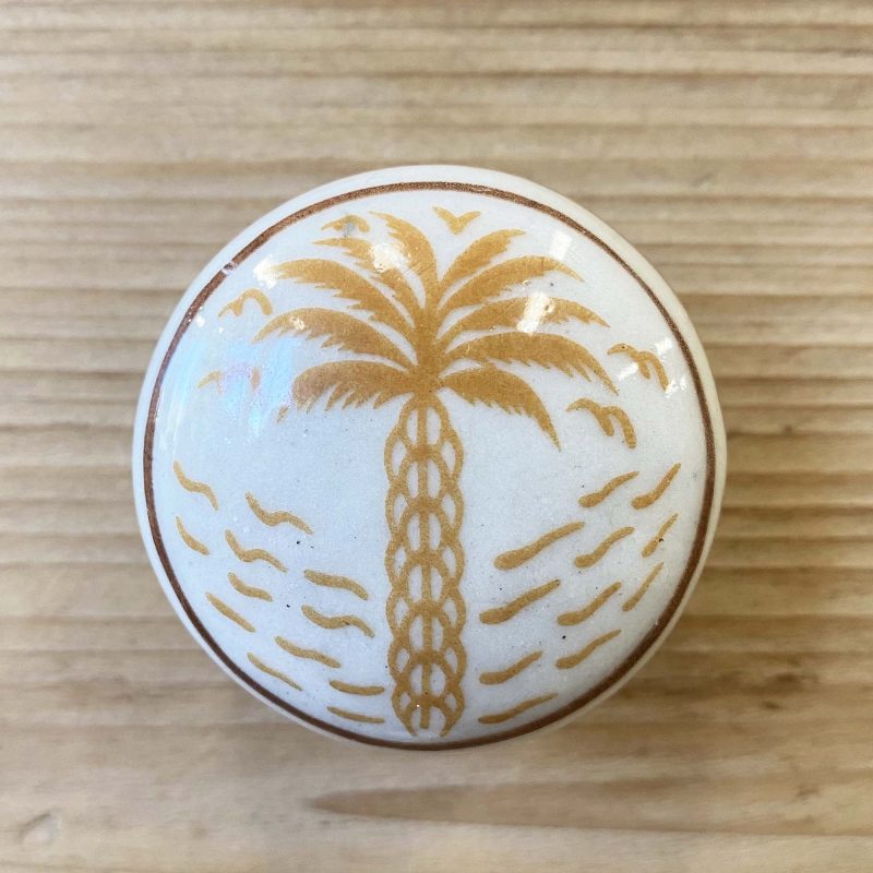 Knob - New Painted Palm Tree D5cm DC1963B 1