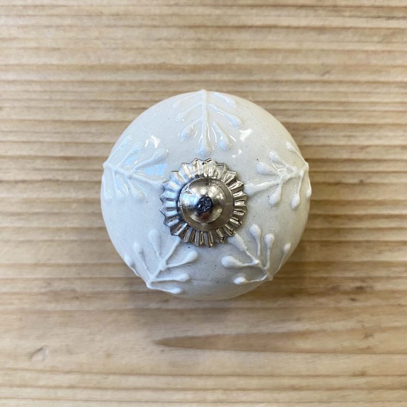 Knob - Snowflake White D4.5cm DC29SH 1