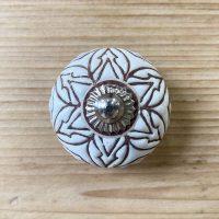 Knob - Star Flower Tan D4.5cm DC27SH 1