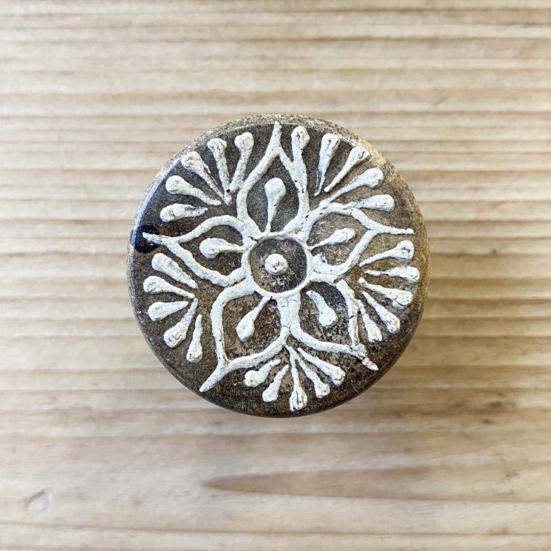 Knob - Wooden Motif E D3.5cm DC50SH 1