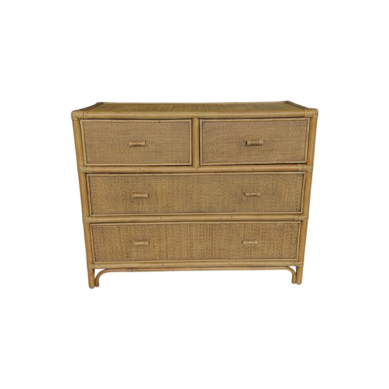 Natural Raffles Rattan 4 Drawer Chest IMG1