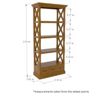 Phoenix-bookcase-narrow---measures