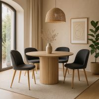 Portland Round Dining Table Natural IMG2