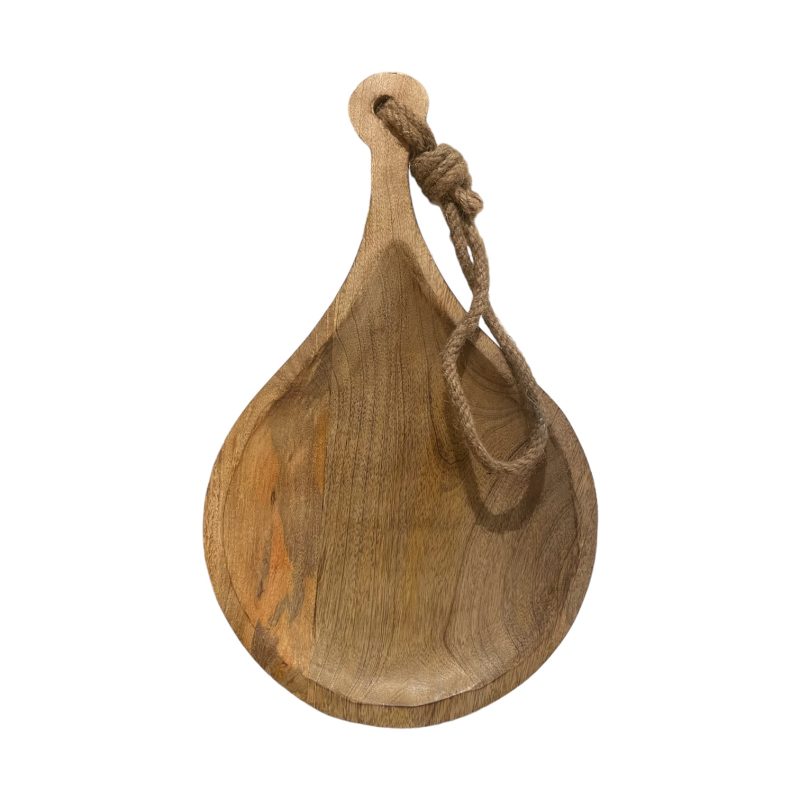 Round timber paddle serving tray IMG1