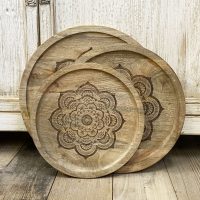 WD-2334-S -M -L Sebrina Platter small medium large wooden timber 3