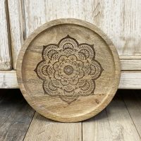 WD-2334-S Sebrina Platter small wooden timber on floor