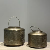 Sugur Brass Low Lantern Large Small Set IMG2