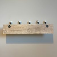 White Timber 5 Hook Coat Rack IMG3