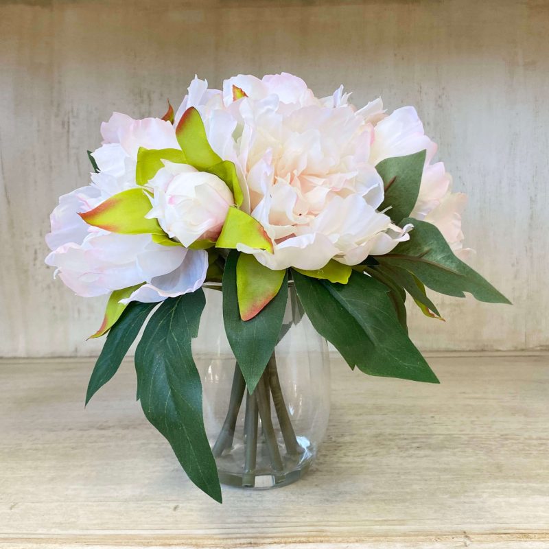 peony in vase - pink - artificial flower